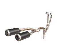 Slip On For YZF-R25 R3 Full Double Row Motorcycle Exhaust Muffler Modified With Front Link Pipe Motorcycle Exhaust Pipe(B)