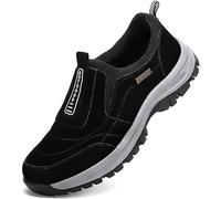 Slip-On Hands Free Shoes,Arch Support Casual Breathable Mesh Shoes,Mens Walking Hiking Trekking Waterproof Trainers Low Rise Outdoor Hiking Sneakers Memory Foam(A7471) Black