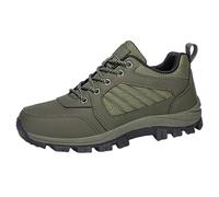 Slip On Hiking Shoes Mens, Lightweight Anti-Slip Outdoor Shoe Breathable Mesh Casual Shoes Lightweight Anti-Slip Trekking Footwear Soft Bottom Climbing Footwear Fashionable Running Sneakers Green