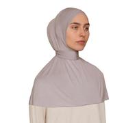 Slip-on Instant Premium Jersey Hijab with Undercap - Buttery Soft, Lightweight Hijab with Innovative Tie-Back Design, Mink, One Size