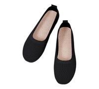 Slip-On Knitted Flats,Orthopedic Ballerina Shoes for Women,Wide Ballet Flats,Lightweight and Portable,Wide Range of Uses,for Formal and Informal Occasions Black