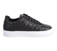 Slip On Lace Up Walking Casual PU Diamond Effect Trainers Shoes ABSOLUTE FOOTWEAR Black 6