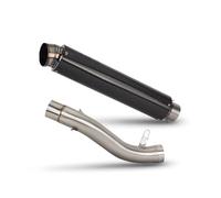 Slip On Line Exhaust Motorcycle Car&bon Fi&ber Titanium Alloy Muffler With D&B K&iller For CBR650R CBR650F CBR650 2014-2025(C 550mm)