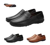 Slip On Loafers Size 6.5 Mens Classic Leather Penny Shoes Soft Split Leather Casual Flat Moccasins Driving and Business Shoes Lightweight Comfortable Walking Loafers Black