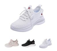 Slip On Loafers Women's Casual Trainers Breathable Mesh Walking Sneakers Hollow Soft Sole Comfortable Anti-Slip Athletic Shoes, Ladies Lightweight Walking Running Shoes Size 5.5 White
