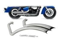 Slip On Motorcycle Exhaust Full Escape Systems Front Link Pipe Muffler For VT750C 2004 2005 2006-2024