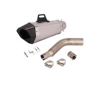 Slip On Motorcycle Exhaust Middle Link Pipe Espace Moto 51MM Motorbike Carbon Muffler For Suzuki GW250 GW250F DB Killer GW 250