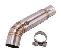Slip On Motorcycle Exhaust Muffler Middle Link Pipe For For CB600 Variation For Hornet 600 For CB600F 2007-2013 Exhaust Pipe Muffler Exhaust(Silver)