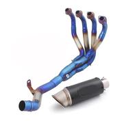 Slip On Motorcycle Exhaust System 51mm Muffler Blue Front Header Pipe DB Killer For Kawasaki Z900A2 Z 900 A2 2018 2019 2020 2021 2022 2023 2024