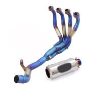 Slip On Motorcycle Exhaust System 51mm Muffler Blue Front Header Pipe DB Killer For Kawasaki Z900A2 Z 900 A2 2018 2019 2020 2021 2022 2023 2024
