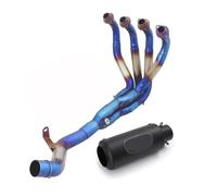 Slip On Motorcycle Exhaust System 51mm Muffler Blue Front Header Pipe DB Killer For Kawasaki Z900A2 Z 900 A2 2018 2019 2020 2021 2022 2023 2024