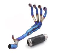 Slip On Motorcycle Exhaust System 51mm Muffler Blue Front Header Pipe DB Killer For Kawasaki Z900A235KW Z 900 A2 35KW 2018 2019 2020 2021 2022 2023 2024