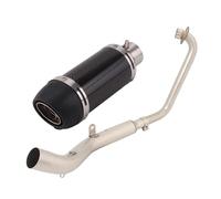 Slip On Motorcycle Exhaust System Header Link Pipe Real Carbon Fiber Muffler Escape 315mm/380mm With Catalyst 51mm Modified