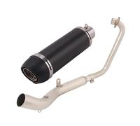 Slip On Motorcycle Exhaust System Header Link Pipe Real Carbon Fiber Muffler Escape 315mm/380mm With Catalyst 51mm Modified