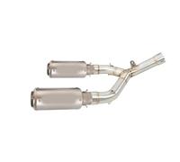 Slip On Motorcycle Exhaust System Left&Right Mid Connect Pipe 250mm Muffler Tips For CRF450RX CRF 450 RX 2015 2016