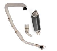 Slip On Motorcycle Full Exhaust System Front Middle Link Pipe 370mm Muffler Escape DB Killer For Benelli TNT125 TNT135 2017-2023