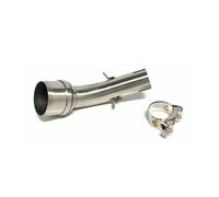 Slip On Muffler For YZF For R3 R25 For MT-03 Motorcycle Slip On Exhaust Pipe Adapter Connector Coating Process Middle Pipe Motorcycle Exhaust System Modified(Long)
