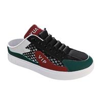 Slip-on Mule Sneakers,Slip-on Men's Sports Slippers,Open Back Sports Mule Shoes,Outdoor All-Match Casual Mule,Mesh Slip On Sneakers,Casual,for Shower Gym Holiday Casual Wear Green