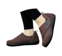 Slip-On Shoes For Women Mesh Breathable Summer Comfy Hook & Loop Strap Trainers Casual Low-Top Running Sneakers With Air Cushion Wedge Orthopedic Nordic Walking Shoes Diabetic Footwear For Daily Wear