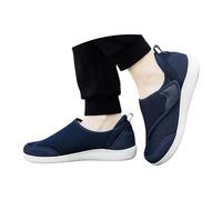 Slip-On Shoes For Women Mesh Breathable Summer Comfy Hook & Loop Strap Trainers Casual Low-Top Running Sneakers With Air Cushion Wedge Orthopedic Nordic Walking Shoes Diabetic Footwear For Daily Wear