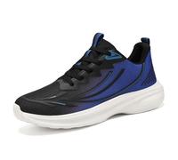 Slip On Shoes Men Men's Shoes Sneakers Fashion Breathable Mesh Comfortable Trend Soft Bottom Running Blue