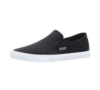 Slip-On Shoes Men's Trainers, Fabric Shoes Men's Casual Flat Canvas Shoes Plain Lightweight Summer Shoes Slip On Casual Shoes Fashion Walking Shoes Minimalist Outdoor Shoes Single Shoes, black, 8.5 UK