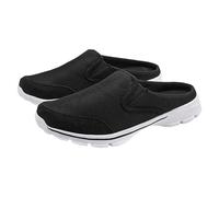 Slip On Shoes Women- Couple Casual Solid Colour Wrapped Toe Flyweave Mesh Breathable Half Flip Flops Large Size Casual Shoes Chic