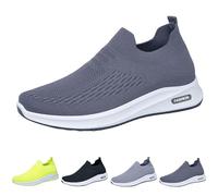 Slip on Shoes Women Wide Fit Walking Trainers Summer Soft Sole Orthopedic Sneakers Comfortable Non-Slip Plantar Fasciitis Shoe Casual Arch Support Running Trainer Breathable Mesh Nurses Shoes Black