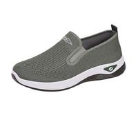 Slip On Shoes Womens Mesh Breathable Lightweight Casual Orthopedic Sneakers for Women UK Spring Summer Sport Shoe Ladies Wide Fit Trainers Non Slip Waliking Loafers with Arch Support Green