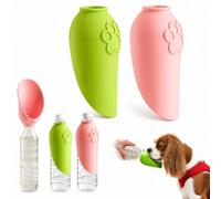 Slip-On Silicone Pet Water Bowl Attachments for Water Bottles