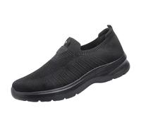 Slip On Sneakers Breathable Running Shoes Lightweight Casual Walking Shoes Comfortable Soft Sole Non Slip Athletic Footwear Soft Second Skin for Your Soles Black