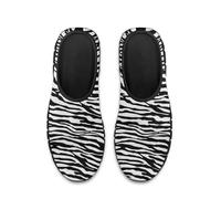 Slip-On Sneakers for Men Classic Zebra Print Running Shoes Breathable Comfortable Arch Support Loafers Tennis Travel Shoes Black