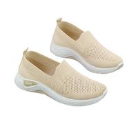Slip On Sneakers for Women,Slip On Trainer Loafers,Lightweight and Breathable,Decrease The Burden,Suitable for Outdoor Walking Entertainment Work Or Other Relaxing Occasions Beige