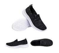 Slip On Sneakers for Women,Women Laceless Casual Shoes,Lightweight and Breathable,Decrease The Burden,for Activities Such As Running Exercise Party Yoga Jogging Travel Work Black
