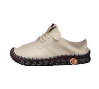 Slip On Sneakers Women's Leather Shoes Women's Elegant Summer Casual Shoes Handmade Outdoor Shoes Flat Sole Comfort Shoes Non-Slip with Laces Hiking Shoes Vintage Casual Low Shoes, purple, 8.5 UK