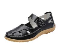 Slip On Sneakers Women's Slipper Casual Shoes Spring and Summer Women's Baotou Sandals Fashion Plain Hollow Out Sets Foot Flat Bottom Casual Single Shoes Slip In Shoes Women, black, 8 UK