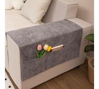 Slip On Sofa Armrest Covers Perfect for Protecting Your Couch Handrails in Style (Dark Grey)