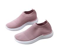 Slip On Sports Shoe,Ladies Slips On Trainers,Womens Trainer Non-Slip Orthopedic Shoes,Trainer Slips On Comfy Women,Soft Sole,Flexible,Lightweight,Breathable,Casual,for Gym Wear Pink