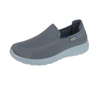 Slip-on trainers, hands-free trainers, men's comfortable mesh casual shoes, lightweight, breathable laces without tying, sports shoes, gray, 9 UK