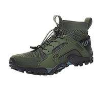 Slip On Trainers Men High Range Comfortable Running Shoes Mesh Lining Breathable Black Trainers Deep Lugs Sturdy Grip Hiking Shoes Mountain Trekking Backpacking Trainer Travelling, Camping