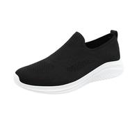 Slip On Trainers Men Mesh Lining Breathable Walking Shoes Arch Fit Easy Close Wide Fit Trainers Soft Air Cushion Hiking Shoes Arch Support Plantar Fasciitis Shoe for Swollen Feet White