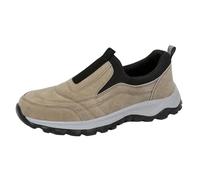 Slip On Trainers Men Walking Shoes with Arch Support, Lightweight Mesh Lining Hiking Shoes, Wide Toe Non-Slip Work Trainers, Waterproof Mountain Trekking Athletic Trainer, Travelling, Camping