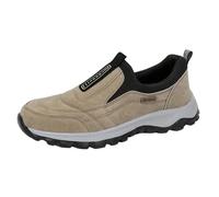 Slip On Trainers Men Walking Shoes with Arch Support, Lightweight Mesh Lining Hiking Shoes, Wide Toe Non-Slip Trainers, Waterproof Mountain Trekking Athletic Trainer, Travelling, Camping