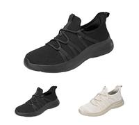 Slip on Trainers with Memory Foam Women's Orthopedic Athletic Shoes Ladies Mesh Breathable Lightweight Hiking Shoes Casual Soft Bottom Comfortable Walking Sneakers Size 7.5 Black