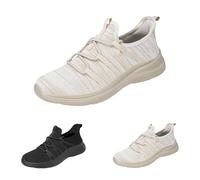Slip on Trainers with Memory Foam Women's Orthopedic Athletic Shoes Ladies Mesh Breathable Lightweight Hiking Shoes Casual Soft Bottom Comfortable Walking Sneakers Size 7.5 Beige