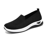 Slip on Trainers Women Ladies Canvas Shoes Orthopedic Lightweight Casual Wide Toe Box Design Comfortable Slip Breathable Mesh Sneakers Soft Sole for Travel & Workouts Wear