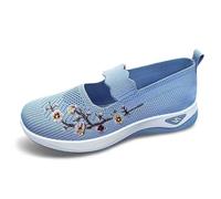 Slip on Trainers Women Ladies Orthopedic Canvas Shoes Lightweight Casual Soft Sole Wide Toe Box Design Breathable Mesh Sneakers Comfortable Slip for Travel & Workouts Wear