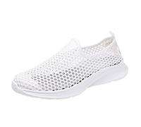 Slip On Trainers Women, Sneakers Comfy Arch Support Sport Walking Outdoor Soft Dance Work Wide Fit Running Shoes Comfortable Chunky Orthopedic Tennis Summer Ladies Gym Ladies Slip On Shoes White