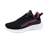 Slip on Trainers Women Wedges Shoes for Women Female 2023 Spring New Flying Weaving Women's Shoes Fashion Running Soft Sole Comfortable Casual Student Orthopedic Wide fit Trainer Purple 6
