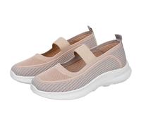 Slip on Trainers Women Women Trainers Walking Slip on Shoes Orthopedic Diabetic Shoe with Memory Foam Hands Free Slip-in Casual Sneakers Thumb Valgus Work Sneakers (Beige #1, 5.5)